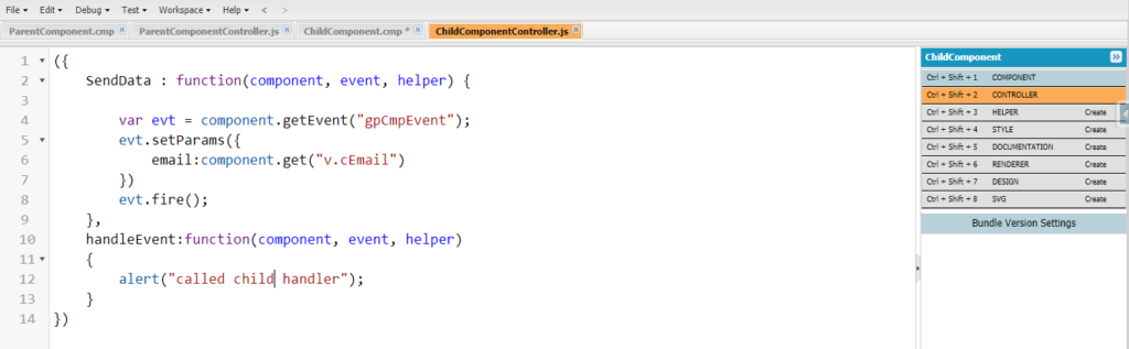 Events (COMPONENT and APPLICATION) In Lightning Aura Component